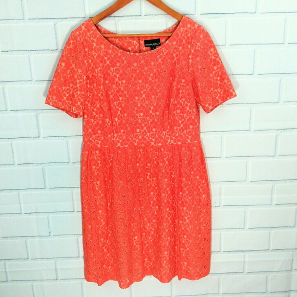 Cynthia Rowley Dresses & Skirts - Cynthia Rowley orange lace dress size 12